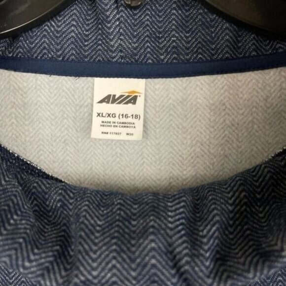 Avia Womens XL/XG Blue Textured Long Sleeve Pullover Sweater With Ribbed Cuffs & - Picture 3 of 8